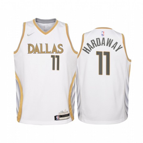 Dallas Mavericks Tim Hardoway Jr. 2020-21 City Edition Blanco Juvenil Camisetas - Swingman