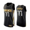 Luka Doncic Dallas Mavericks 2020-21 Negro Golden Edition Camisetas Authentic Limited