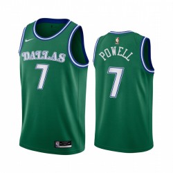 Dallas Mavericks Dwight Powell # 7 Green 2020 Classic Edition Camisetas