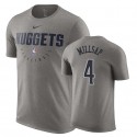 Nuggets masculino Paul Millsap y 4 práctica Rendimiento Gris camiseta