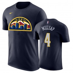 Nuggets Male Paul Millsap # 4 Wordmark Navy Camiseta