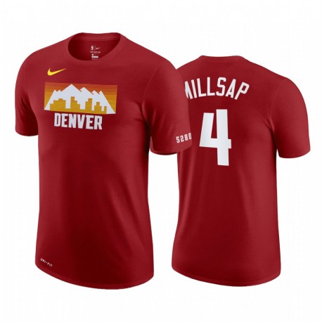 Paul Millsap 2020-21 Nuggets & 4 City Red T-shirt Historia