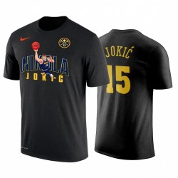 Nikola Jokic Nba Nuggets # 15 Hero Negro Camiseta