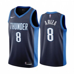 2020-21 Oklahoma City Thunder Trevor Ariza Garned Edition Edition Navy # 8 Camisetas