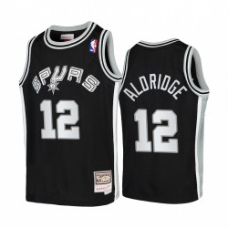 Lamarcus Aldridge San Antonio Spurs Hardwood Classics Juventud Camisetas - Negro