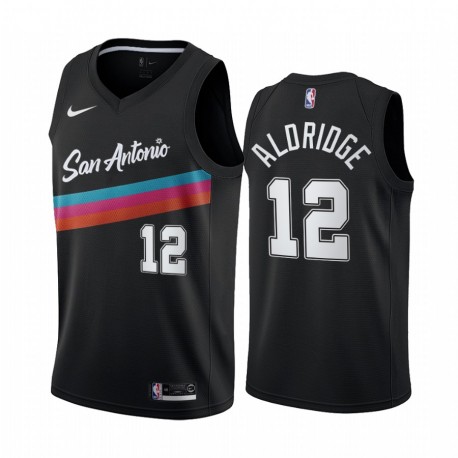 Lamarcus Aldridge San Antonio Spurs Black City Edition Fiesta Colores 2020-21 Camisetas