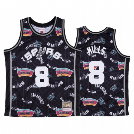 Patty Mills & 8 San Antonio Spurs Black Rasgar Pack Camisetas