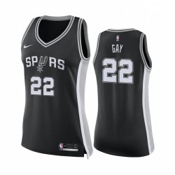 Rudy Gay San Antonio Spurs # 22 icon Camisetas de mujer - Negro