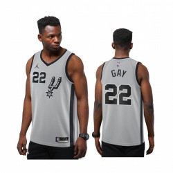 Rudy Gay San Antonio Spurs Silver Declaración nueva temporada 2020-21 Camisetas