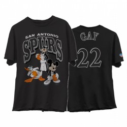 Spurs Rudy Gay y 22 Disney X Chatarra Comida NBA Collection Squad Tee