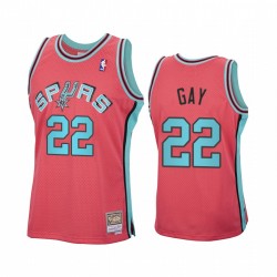 Rudy Gay San Antonio Spurs Pink Camisetas 2020 Reload Classic