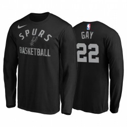 San Antonio Spurs Rudy Gay Team Team T-Shirt de manga larga