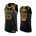 Lebron James Los Angeles Lakers 2020 FMVP Negro Camisetas Trophy Logo Mamba Edition
