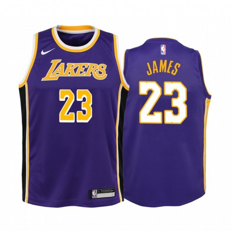 LeBron James Los Angeles Lakers Juvenil Purple Declaración Camisetas