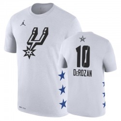 Hombres San Antonio Spurs Demar Derozan Blanco 2019 Juego All-Star Nombre y Número Camiseta