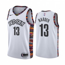 James Harden Brooklyn Nets 2020-21 Blanco Ciudad Camisetas 2020