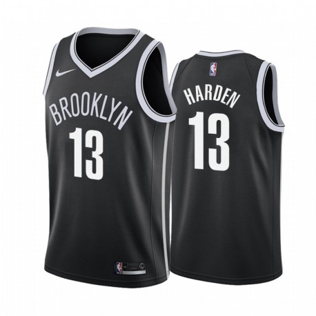James Harden Brooklyn Nets 2020-21 Icono negro Camisetas 2020