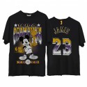 Los Ángeles Lakers LeBron James 2020 Nba Finals Campeones Camiseta Negro Mickey Trofeo