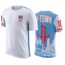 Eric Gordon 2020-21 Rockets & 10 City Blue Blanco camiseta H-Town