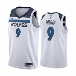 Ricky Rubio Minnesota Timberwolves Blanco Association Men 2020-21 Camisetas 2020 Trade