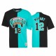 JA Morant Memphis Grizzlies & 12 Black Teal Split Color T-Shirt