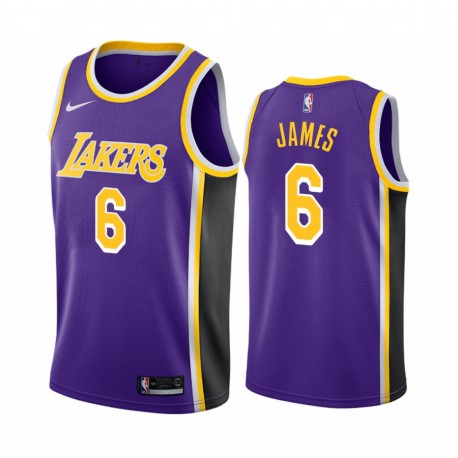 LeBron James Los Angeles Lakers 2021-22 Declaración púrpura Camisetas Números comerciales
