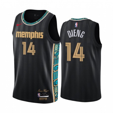 Gorgui Dig Memphis Grizzlies 2020-21 Ciudad negra Camisetas Nuevo uniforme