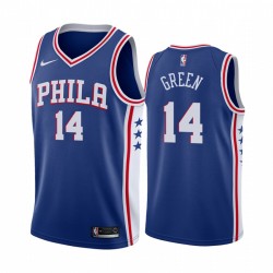 Filadelfia 76ers Danny Green & 14 Blue 2020-21 Icono Camisetas