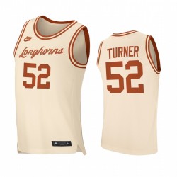 Texas Longhorns Myles Turner Cream Retro Replica Camisetas