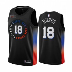 Alec Burks New York Knicks 2020-21 Black City Camisetas 2020 Trade