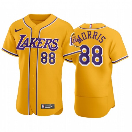 La Lakers Markieff Morris Nba X MLB Crossover Edition Camisetas de béisbol camisetas