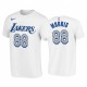Markieff Morris 2020-21 Lakers & 88 City Edition Blanco camiseta Nuevo Logo Blue Silver