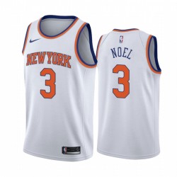 New York Knicks Nerlens Noel & 3 Blanco 2020-21 Asociación Camisetas