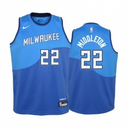 Milwaukee Bucks Khris Middleton 2020-21 Ciudad View Juvenil Camisetas -