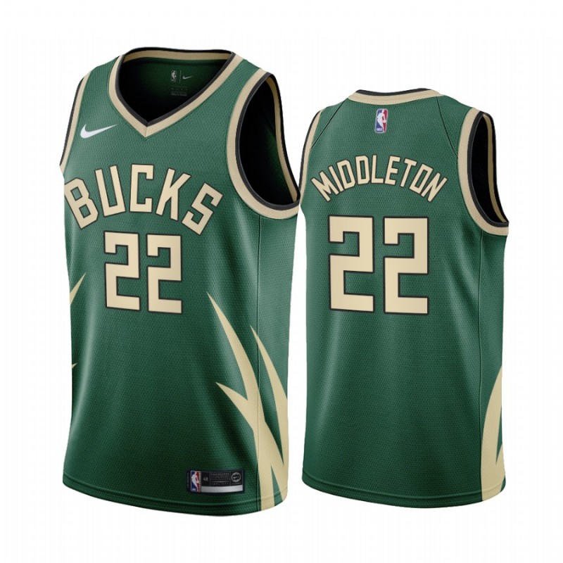2020-21 Milwaukee Bucks Khris Middleton Greneed Edition Green # 22 Camisetas - NBA Camisetas Retro Tienda - Personaliza Camiseta Para.