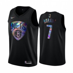 Brooklyn Nets Kevin Durant y 7 Camisetas Iridiscente Holográfico Black Edition Limited