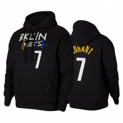 Kevin Durant Brooklyn Nets 2020-21 City Edition Sudadera con capucha Black Pullover