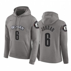 Deandre Jordan Brooklyn Nets Gris City Pullover Hoodie