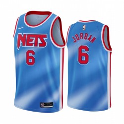 Deandre Jordan Brooklyn Nets Blue Classic Edition Nuevo uniforme 2020-21 Camisetas