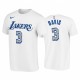 Anthony Davis 2020-21 Lakers & 3 City Edition Blanco camiseta Nuevo Logo Blue Silver