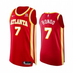 Rajon Rondo Atlanta Halcones Icono auténtico Camisetas rojas 2020