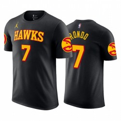 Rajon Rondo 2020-21 Hawks & 7 Declaración Negro Camiseta Jordania Marca