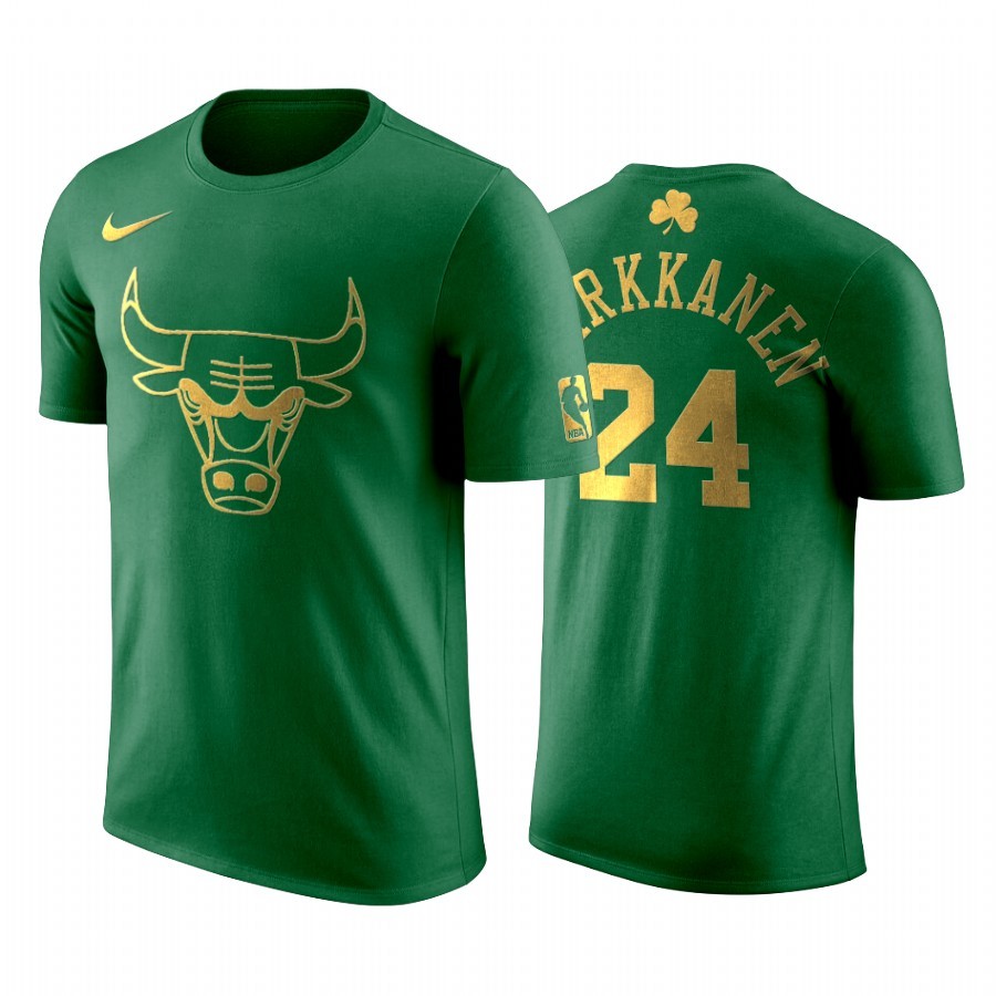 Lauri Markkanen Chicago Bulls camiseta verde Golden Limited 2020 Día de San Patricio - NBA Camisetas Tienda - 2021-23 NBA Camiseta Para.