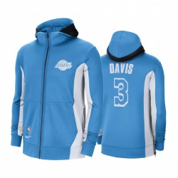 Los Angeles Lakers Anthony Davis Blue Full-Zip Hoodie 2020-21 City Edition Showtime