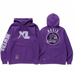 # 3 Anthony Davis La Lakers X X Gran X Nueva Era Purple Pullover Hoodie