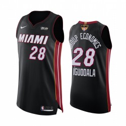 Andre Iguodala Miami Heat 2020 NBA Finals G1 Authentic Black Camisetas Group Economics