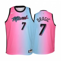 Miami Heat Goran Dragic 2020-21 Ciudad Azul Pink Camisetas Juventud - Arco iris