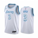 Anthony Davis Los Angeles Lakers Blanco City Edition New Blue Silver Logo 2020-21 Camisetas