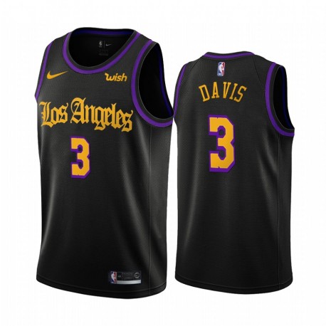 Los Ángeles Lakers Anthony Davis Black City Creative Camisetas