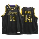 Los Angeles Lakers Marc Gasol 2020-21 Mamba Ciudad inspirada en Mamba Camisetas Jóvenes Negro Honor Kobe Gigi # 14
